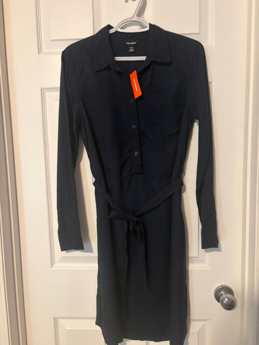 Joe Fresh Navy Long-Sleeve Shirt Dress